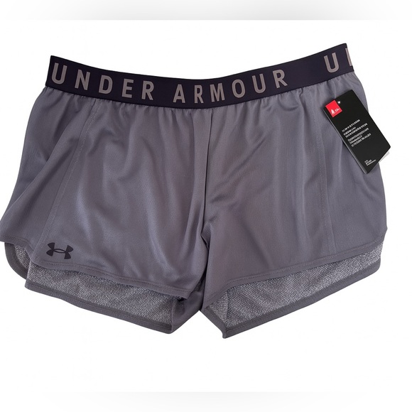 Under Armour Large NWT Women's Athletic Purple Shorts - Picture 1 of 6